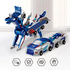 Unicorn Transformer : Magic Transformation Super Combination Car Toy 2 In 1 Kids Magnetic Collision Transforming Car Diy Toy