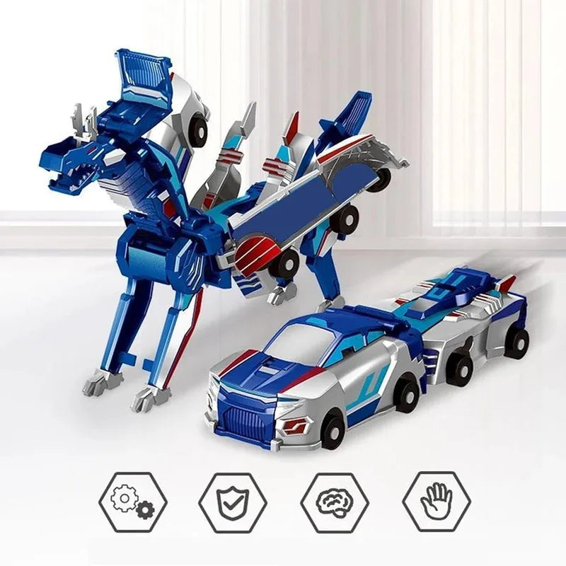 Unicorn Transformer : Magic Transformation Super Combination Car Toy 2 In 1 Kids Magnetic Collision Transforming Car Diy Toy