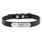 Personalized Dog Collar with Name Engraving – Anti-Lost PU Leather Collar for Dogs and Cats
