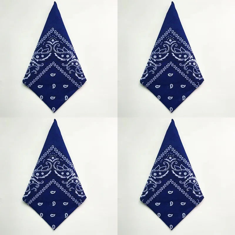 1/4/9pcs Men Women Bandana Hairband Cowboy Mens Biker Sports Headwear Wrist Hairwrap Single Sided Head Wrap Scarf Paisley