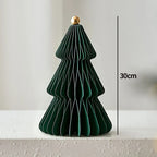 Paper Christmas Tree Ornaments 3D Honeycomb Christmas Tree Decorations Folded Paper 2026 Xmas New Year Desktop Arrangement Decor