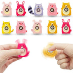 6PCS Fingertip Gyro Toy Creative Acrylic Animal Cat Dog Fox Fidget Spinners Toys Stress Relief Party Favors Gifts