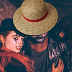 31cm/35CM Anime Straw Hat Festivals Party Cosplay Props Sun Protection Hat Parent-child Summer Sun Straw Beach Hat For Men Women