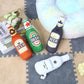 Plush Beer Bottle Dog Toy – Squeaky, Bite-Resistant, Teeth Cleaning