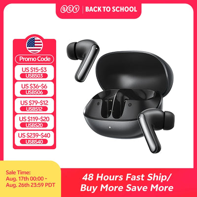 QCY Melobuds N20 BH25HT20A Wireless Bluetooth 6.0 Earphone -50dB Adaptive ANC 13mm Drivers Headsets 6 Mics HD Calls Earbud 40Hrs