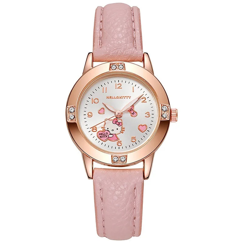 Sanrio Hello Kitty Watch Kawaii Kuromi Cinnamoroll Quartz Casual Fashion Melody WristWatch Women Kid Girl Children Gift