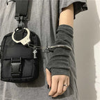 Pink Cartoon Gloves Honey Girls Winter Half Finger Cosplay Glove Anime Accessories EMO Punk Skull Christmas Gift Arm Warmers
