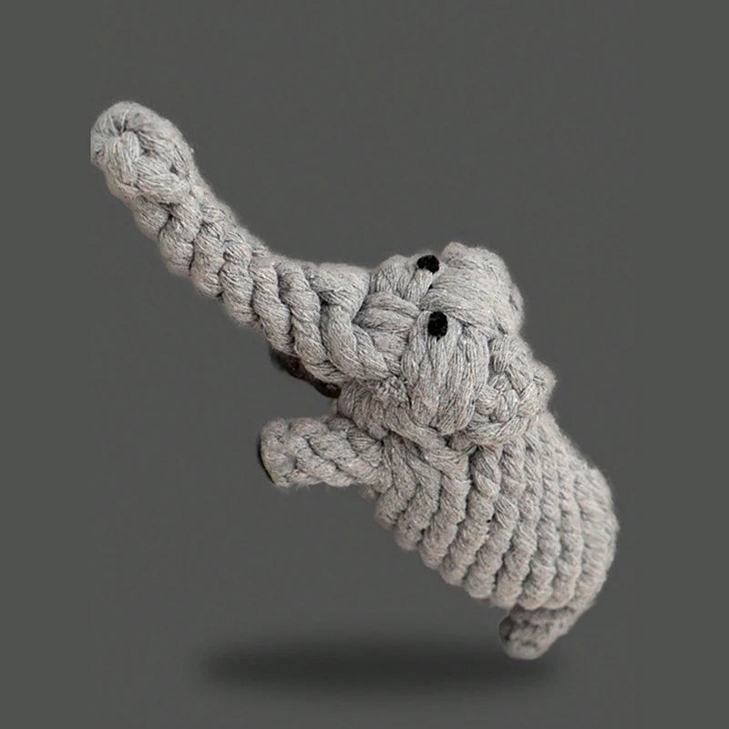 Durable Rope Knot Dog Toy – Hand-Woven Cotton Chew Toy for Small & Medium Dogs