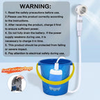 Portable Rechargeable Outdoor Shower Handheld Compact Design Gentle Shower Stream for Dog Bathing Car Washing Flower Watering