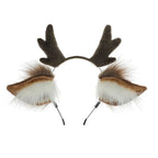 Cute Plush Antler Headband Fashion Cosplay Deer Ear Head Hoop Lolita Hair Bands Holiday Party Christmas Women Hair Accessories