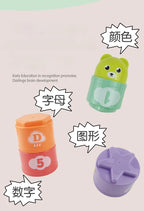 Kid Brain Response Battle Fold Cup Hand Speed Competition Fold Cup Baby Stack Game Early Education Puzzle Train Board Games Toy
