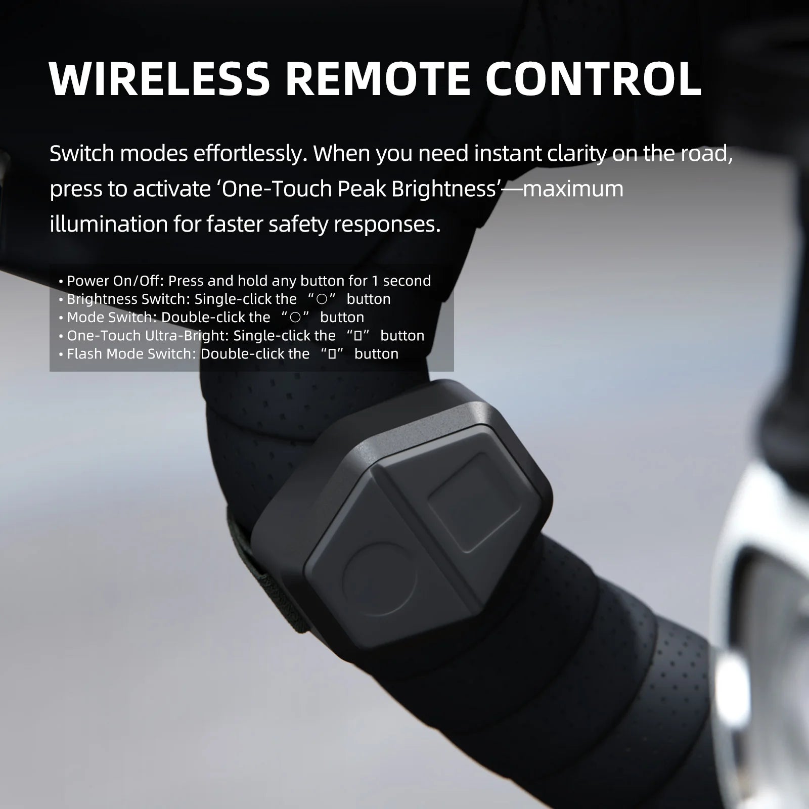 CYCLAMI CYC1700 Wireless Remote Hanging Bike Headlight High Brightness Cutoff Line Front Light 4000mAh 1700 Lumen Aluminum Alloy