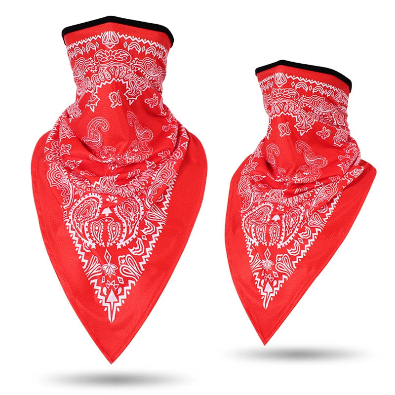 Men Women Bandanna Mask Sports Paisley Bandana Wrap Triangle Face Cover Ski Tube Scarf Fishing Hunting Hiking Neck Gaiter Shield