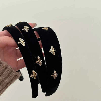 1PC Retro Hair Hoop Temperament Bee Wide Hair Hoop Hairbands For Women Girls French Versatile Fashion Headband Hair Accessories