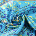 Fashion Square Silk Scarf Women Luxury Brand Satin Print Hijab Scarves Pareo Bandana Female Shawl Wrap Headband Foulard 90*90cm