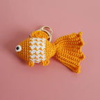 Funny Shrimp Crochet Keychain Cute Ocean Bag Charm
