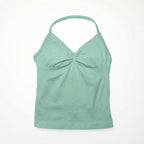 NCLAGEN Longline Strappy Top Sports Yoga Vest Women's Fitness Tank Top Gym Beautiful Open Back Bra Running Workout Halter