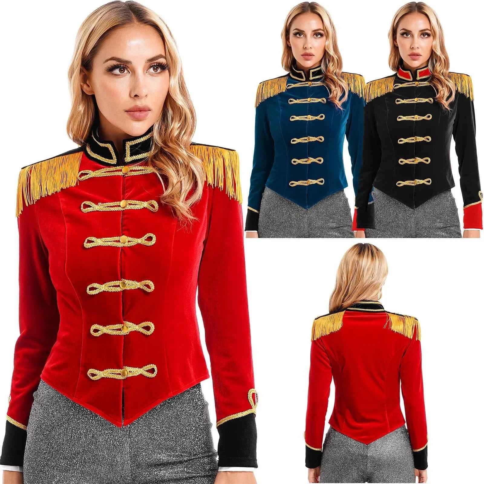 Women Circus Ringmaster Costume – Showman Tailcoat Jacket Outfit