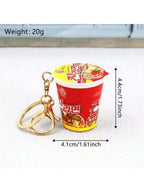 1PC Korean Style Fast Food Bag Keychain Instant Noodle Pendant Fun Mini Food Design Random Style Color for Bag Accessory