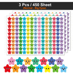 450-3000 Sheet Happy Face Stars Reward Sign Stickers Pack DIY Skateboard Suitcase Stationery Decals Decor Phone Laptop Gift Toys