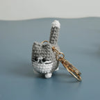 Cute Crochet Kitten Keychain Smiling Cat Bag Charm