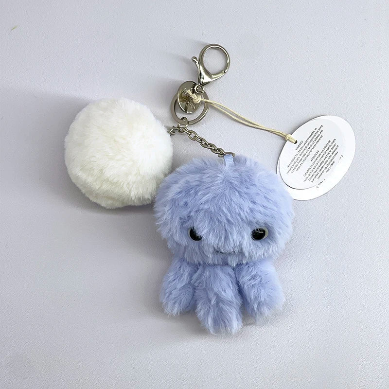 Golf Ball Plush Keychain, Grape Keychain, Jellyfish Plush toy, Hippopotamus, And Plush Elephant JC Bag Keychain