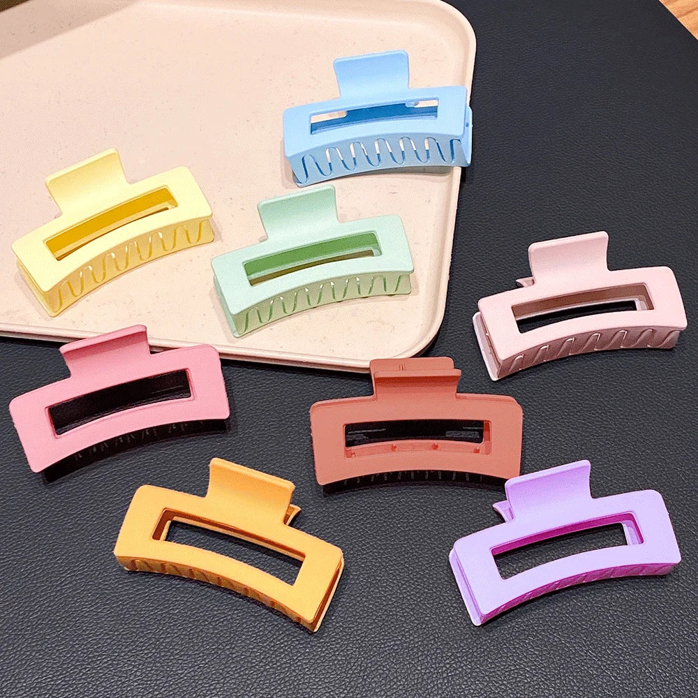 12/6-Pack Solid Color Square Hair Grips Fashionable Everyday Hair Accessories Styling Hairdo Enhancer for Casual Dates Home Use