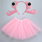 Animals  Children  Headband Tutu Skirt Tail Bow Kids  Girl Party Props Elephant Tiger Fox     Halloween Costume Cosplay
