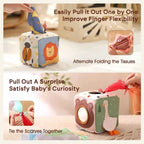 Montessori Cloth Tissue Box Sensory Activity Toy for Babies