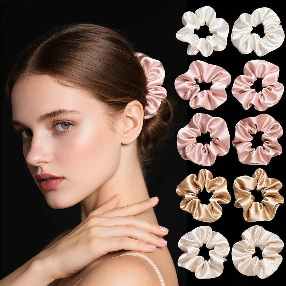 10pcs Large Hair Ties- Stylish Women'S Hair Accessories Set, Perfect for Casual Parties,Back-to-School Season, Christmas