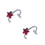 2PCS Trendy 10mm Stainless Steel Punk Clip on Fake Piercing Nose Wrap Lip Rings Unisex Nose Ring Women Men Tusk Body Jewelry