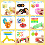 Joyfy 60 Pack Party GiftsFidget Toys Adults Party Favors Autism Sensory Treasure Box Toys Classroom Prizes Stress Relief Gifts