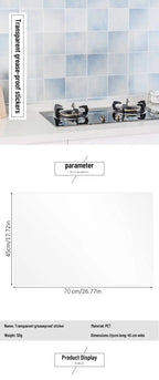 Kitchen Wall Protector Film – Oil Proof Heat Resistant Wall Sticker
