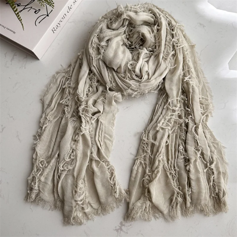Ruins Style Unisex Steampunk Hip Hop Cotton Linen Scarf Retro Apocalyptic Scarves Techwear Capes Outdoor Tactical Shawl