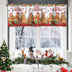 Christmas Short Curtains Valances Merry Christmas Decorations For Home 2026 Xmas Navidad Kitchen Bedroom Ornaments New Year 2027