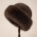 Plush Warm Fur Fluffy Beanie Hat for Winter Outdoor Comfort