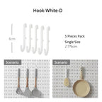 New DIY Pegboard Accessories Hanging Shelf Storage Hooks Wall Organizer No Punching Crafts Organization For Garage Kitchen Room