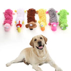 Durable Pet Dog Plush Toy for Small Breeds - Animal Shape Squeaky Chew Cleaning Toy for Chihuahua Yorkshire Bichon Puppies