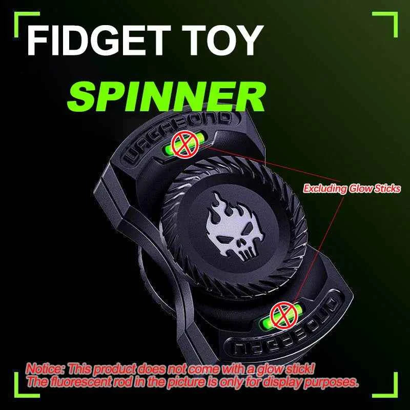 3-in-1 Skeleton Fidget Spinner Metal EDC Stress Relief Toy