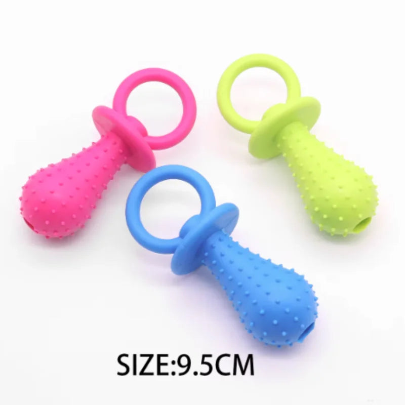 Pet Chew Toy Soft Rubber Bite-resistance Bone Shape Teeth Grinding Chewing Toys for Small Dogs Training Pet Supplies