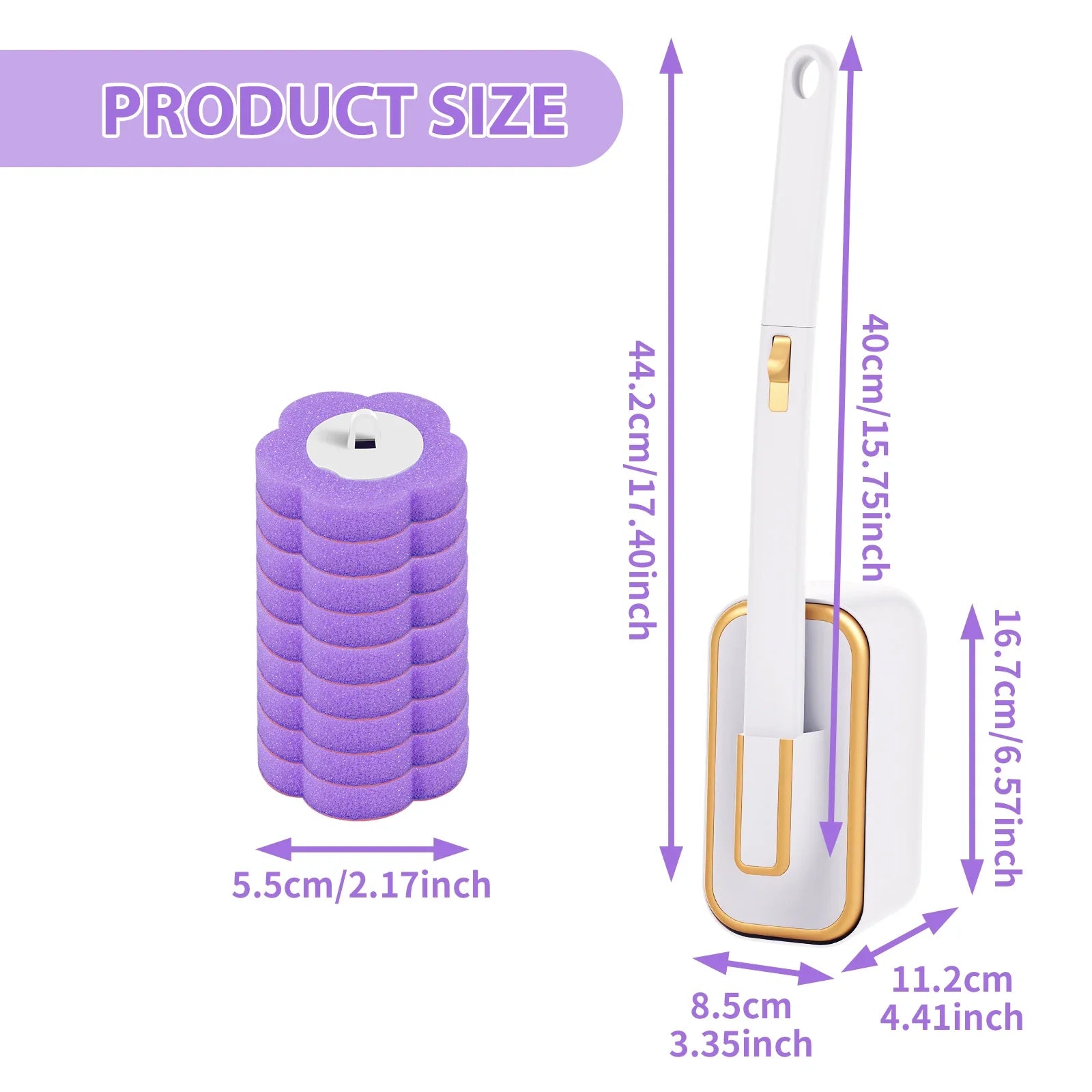 18/36Pcs Disposable Toilet Brush Wall Mounted Toilet Brush with Replacement Head Cleaning Set Home Bathroom WC Accessories