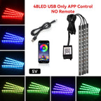Car Interior Decorative Lamps Strips Atmosphere Lamp Cold Light Decorative Dashboard Console Auto LED Ambient Lights Party Lamps