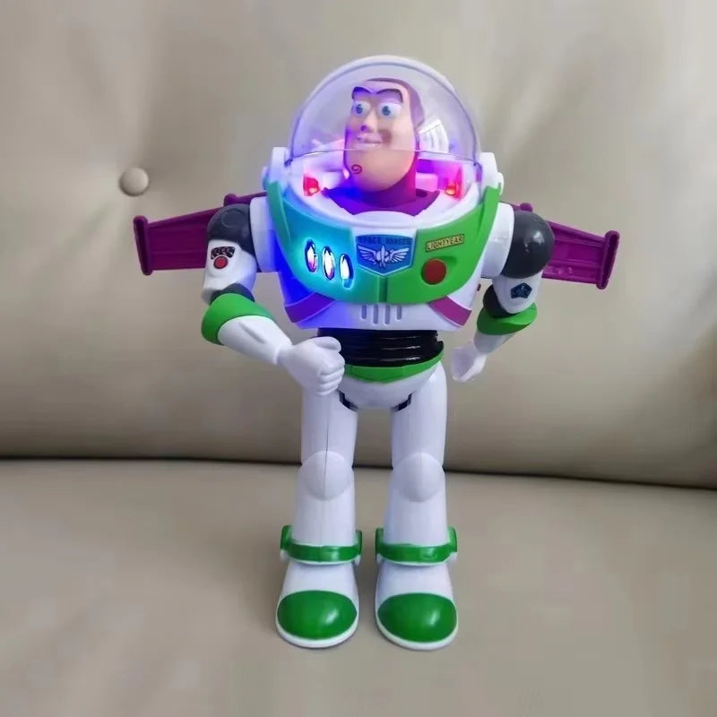 Electric Walking Space Robot Doll Movable Joint Model Toy Creative Birthday Present Decorative Play Gift For Kids Boys Children