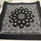 New Fashion Hip Hop 100% Cotton Bandana Square Scarf Gradient Color Paisley Headband Printed For Women/Men/Boys/Girls