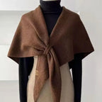 Autumn&Winter NEW Women's Neck Wrap Wool Blended Triangular Shawl Female Thickened Knitted Warm Shoulder