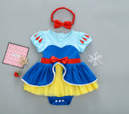 Baby Romper Tutu Dress with Headband Infant Baby Girl Princess Clothes Cute Design Kids Dress Halloween Party Costumes Outfit