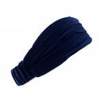 New Summer Women Solid Cotton Headband Elastic Wide Soft Girls Sports Yoga Knotted Headband Running Sweatband For Tennis Gym