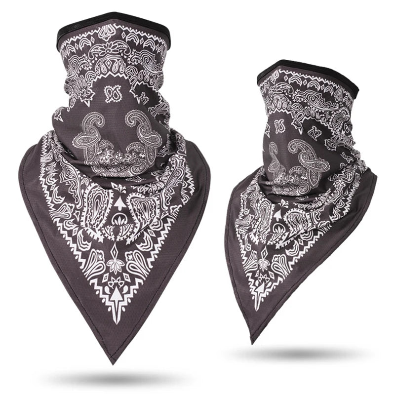 Men Women Bandanna Mask Sports Paisley Bandana Wrap Triangle Face Cover Ski Tube Scarf Fishing Hunting Hiking Neck Gaiter Shield