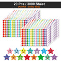 450-3000 Sheet Happy Face Stars Reward Sign Stickers Pack DIY Skateboard Suitcase Stationery Decals Decor Phone Laptop Gift Toys