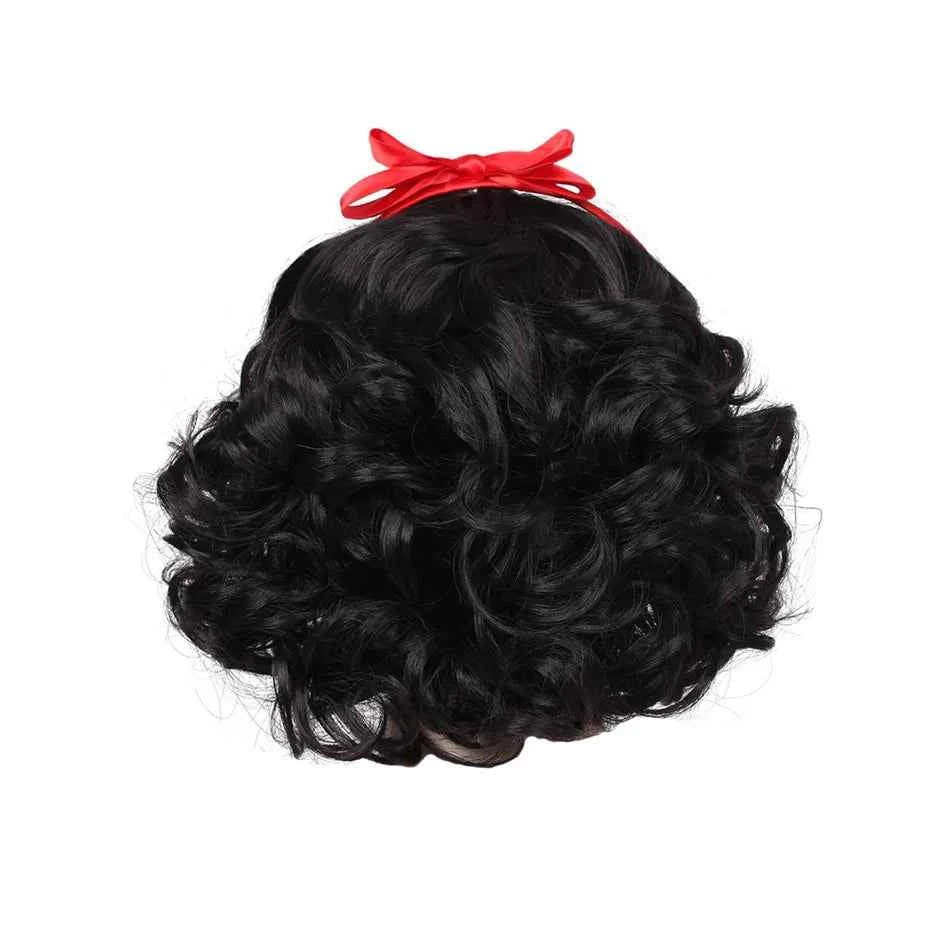 Girl Princess Elsa Anna Wig Kid Halloween Party Carnival Disguised Belle Wednesday Mermaid Rapunzel Aurora Snow White Ariel Hair